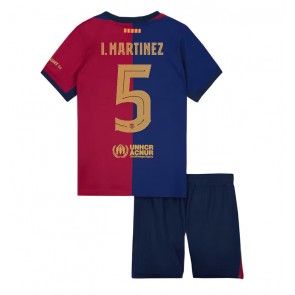 Barcelona Inigo Martinez #5 Hemmakläder Barn 2024-25 Kortärmad (+ Korta byxor)